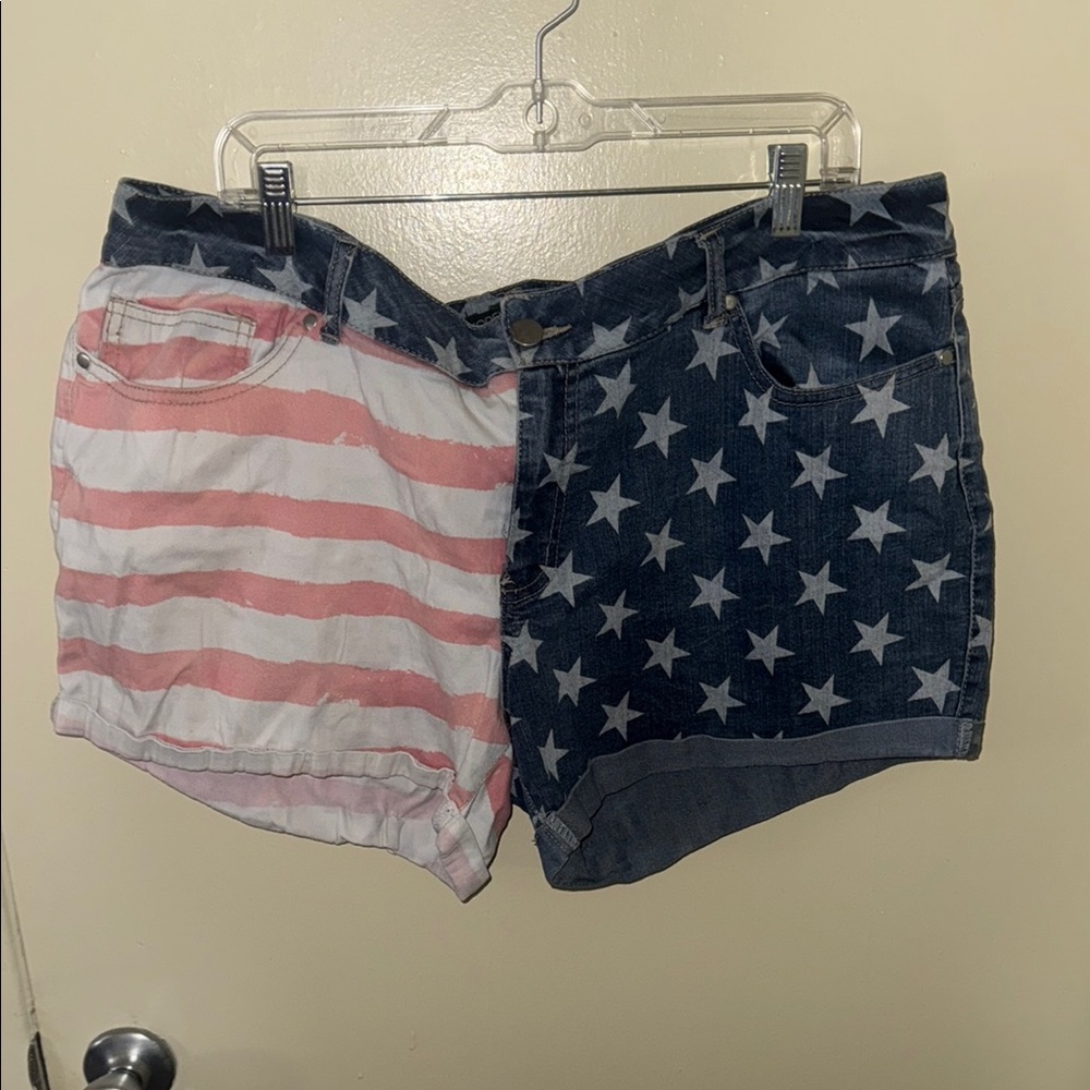 Forever 21 Size 20 Patriotic Denim Women's Shorts